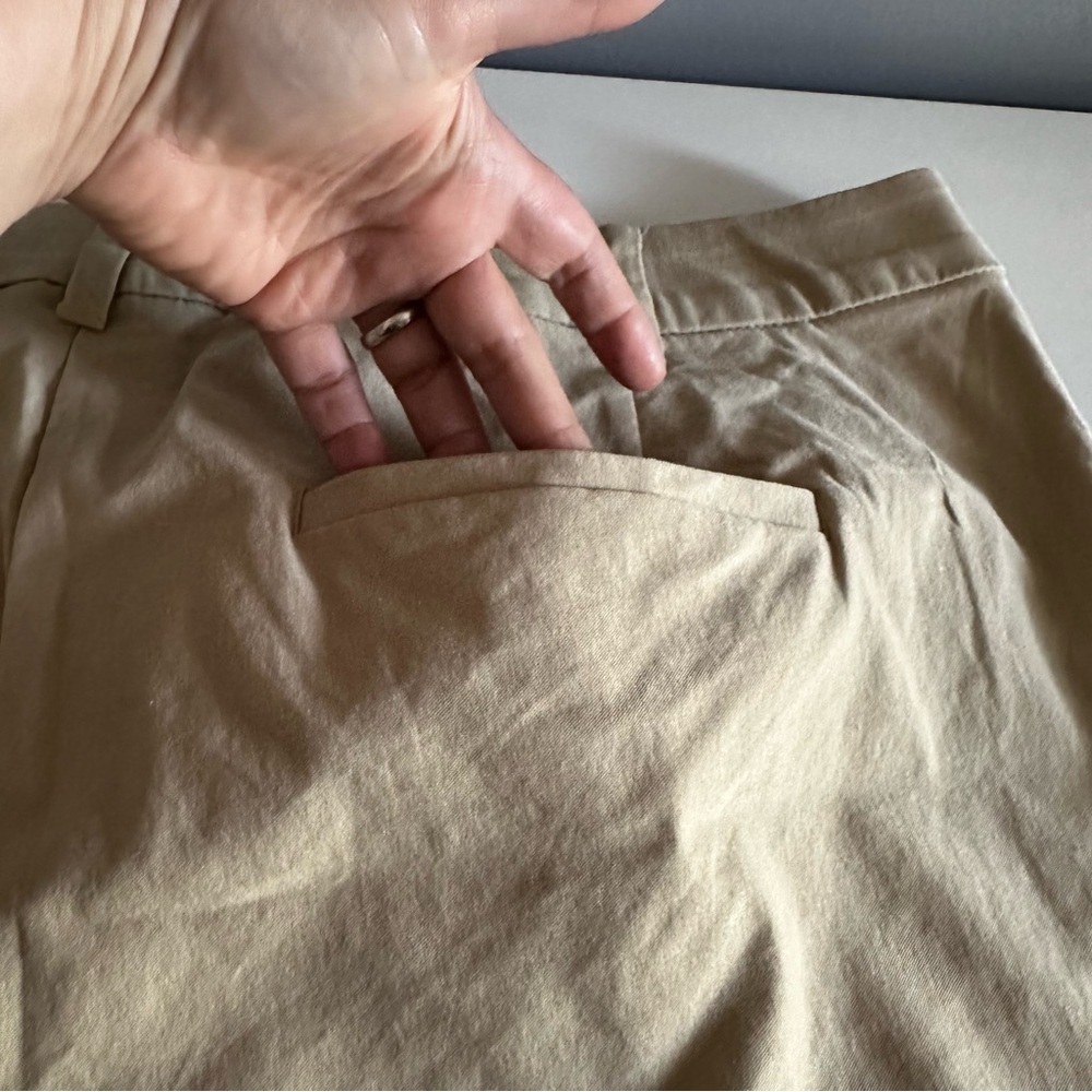 Lane Bryant Womens Flat Front Dress Pants Plus Size 26 Light Beige Pockets - Picture 6 of 12